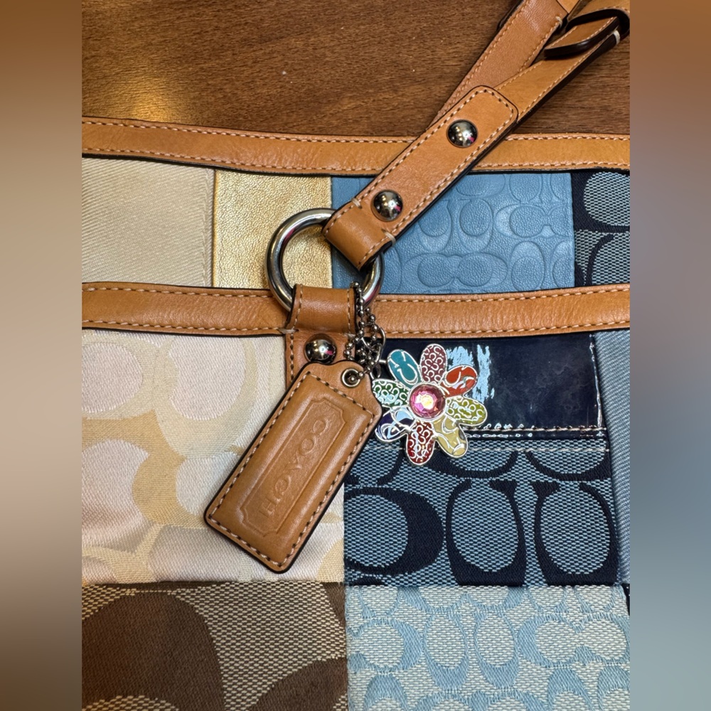 COACH Y2K MultiColor Patchwork Tote & Matching Wallet - Picture 14 of 14